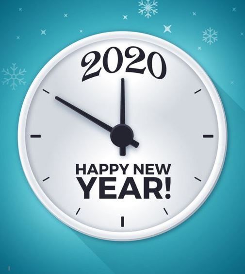 Zegar czekający na 2020 rok